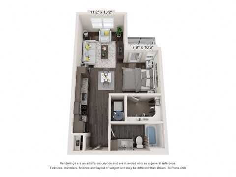 Studio apartment floorplans